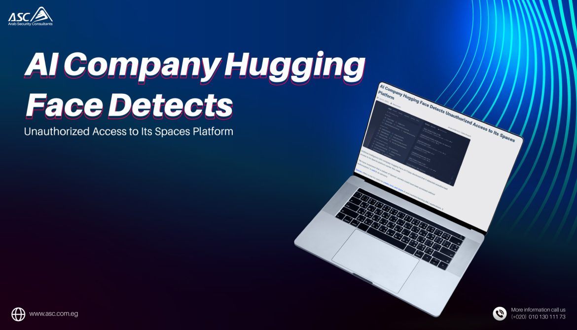 Hugging Face logo with a lock symbol indicating a security breach on the Spaces platform